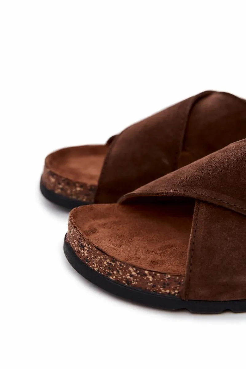 Klapki Męskie Big Star|Klapki Męskie Klasyczne>Big Star Shoes Męskie Wygodne Klapki Big Star JJ176006 Brązowe