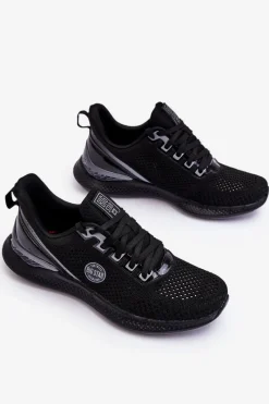 Discount Męskie Wygodne Sneakersy Memory Foam Big Star LL174103 Czarne Męskie Obuwie Sportowe Męskie
