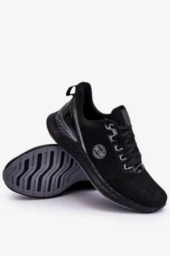 Discount Męskie Wygodne Sneakersy Memory Foam Big Star LL174103 Czarne Męskie Obuwie Sportowe Męskie