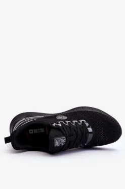 Discount Męskie Wygodne Sneakersy Memory Foam Big Star LL174103 Czarne Męskie Obuwie Sportowe Męskie
