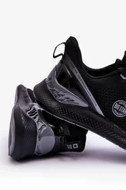 Discount Męskie Wygodne Sneakersy Memory Foam Big Star LL174103 Czarne Męskie Obuwie Sportowe Męskie