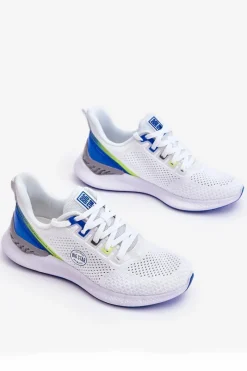 Best Big Star Shoes Męskie Wygodne Sneakersy Memory Foam Big Star LL174102 Białe