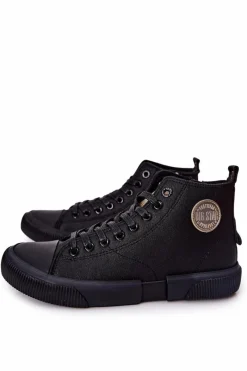 Best Męskie Wysokie Trampki Big Star II174023 Czarne Męskie Trampki Męskie Big Star|Trampki Wysokie