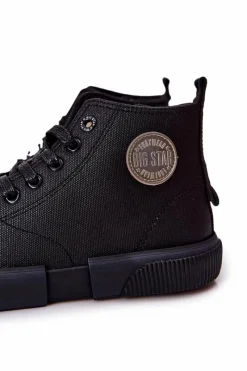 Best Męskie Wysokie Trampki Big Star II174023 Czarne Męskie Trampki Męskie Big Star|Trampki Wysokie