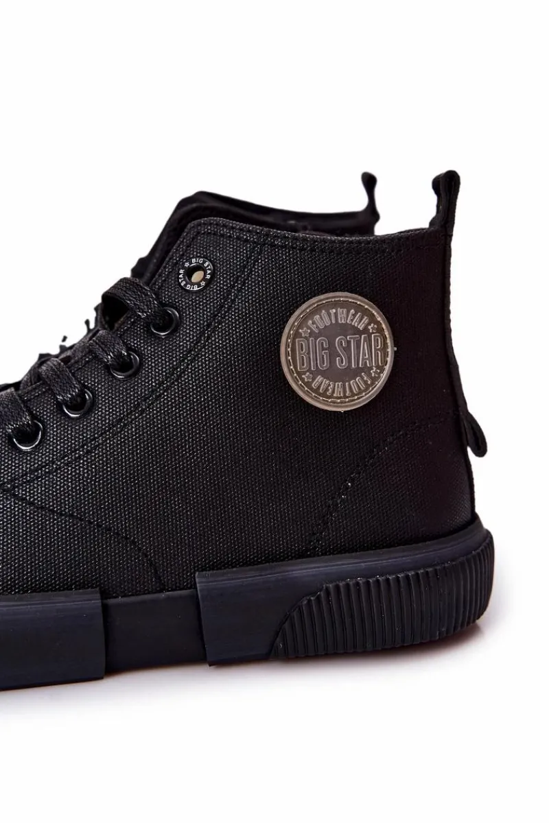 Best Męskie Wysokie Trampki Big Star II174023 Czarne Męskie Trampki Męskie Big Star|Trampki Wysokie