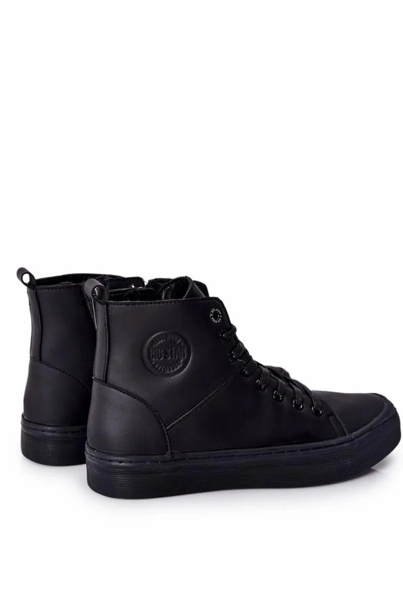 Trampki Męskie Big Star|Trampki Wysokie>Big Star Shoes Męskie Wysokie Trampki BIG STAR II174048 Czarne