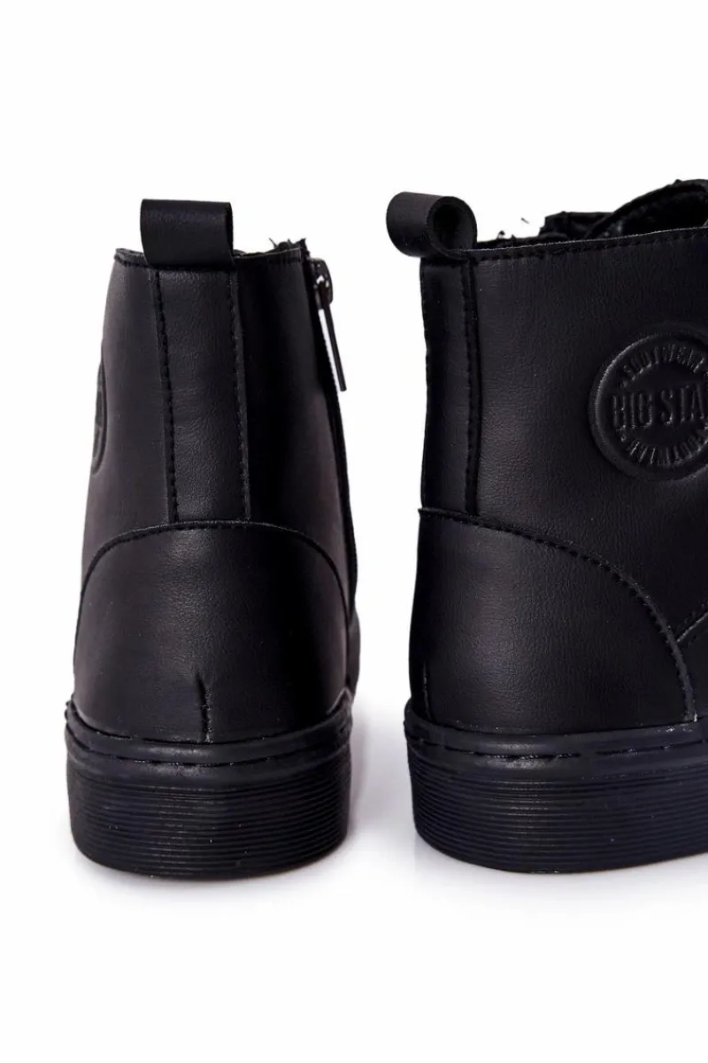 Trampki Męskie Big Star|Trampki Wysokie>Big Star Shoes Męskie Wysokie Trampki BIG STAR II174048 Czarne