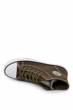 Outlet Męskie Wysokie Trampki Big Star JJ174387 Khaki Męskie Trampki Męskie Big Star|Trampki Wysokie