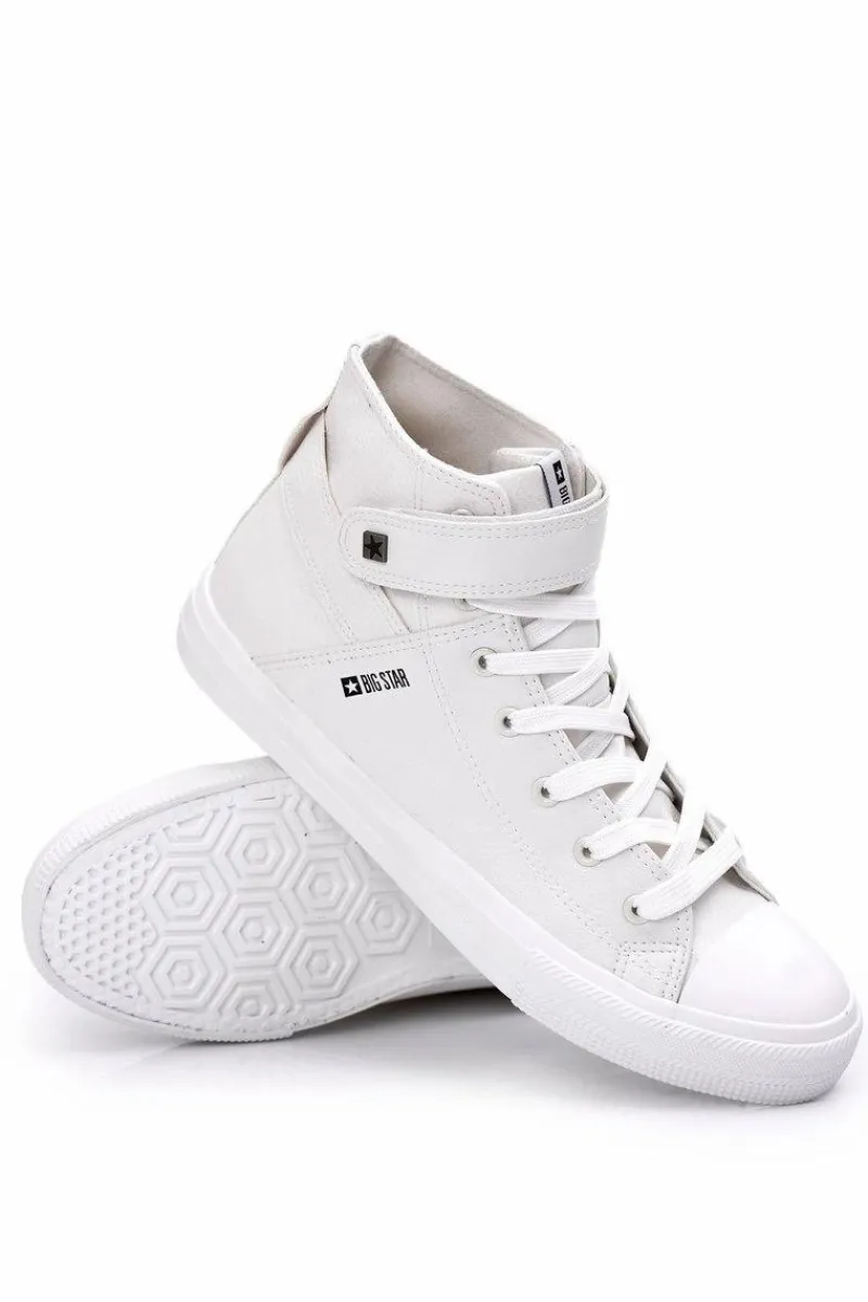 Big Star Shoes Męskie Wysokie Trampki Big Star Białe Y174024