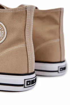 Big Star Shoes Męskie Wysokie Trampki Big Star JJ174386 Beżowe