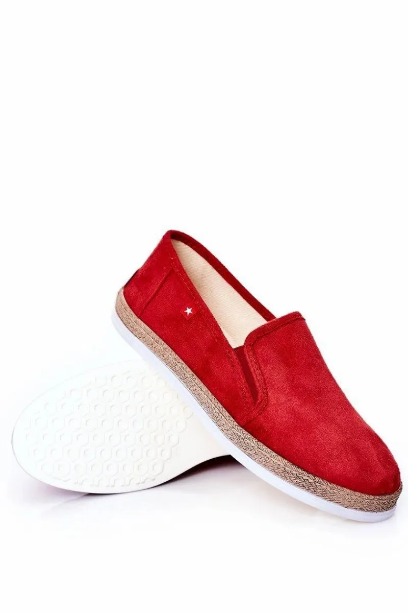 Online Męskie Zamszowe Espadryle Big Star HH176007 Czerwone Męskie Trampki Męskie Big Star|Półbuty Casual