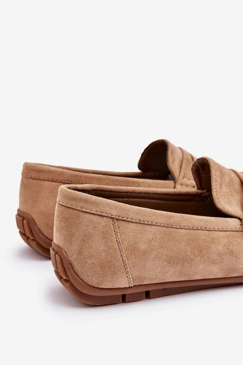 Mokasyny Wsuwane>Boto Męskie Zamszowe Mokasyny Beżowe Wesley