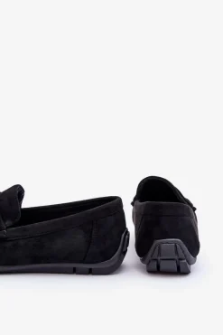 Hot Boto Męskie Zamszowe Mokasyny Czarne Wesley Czarny