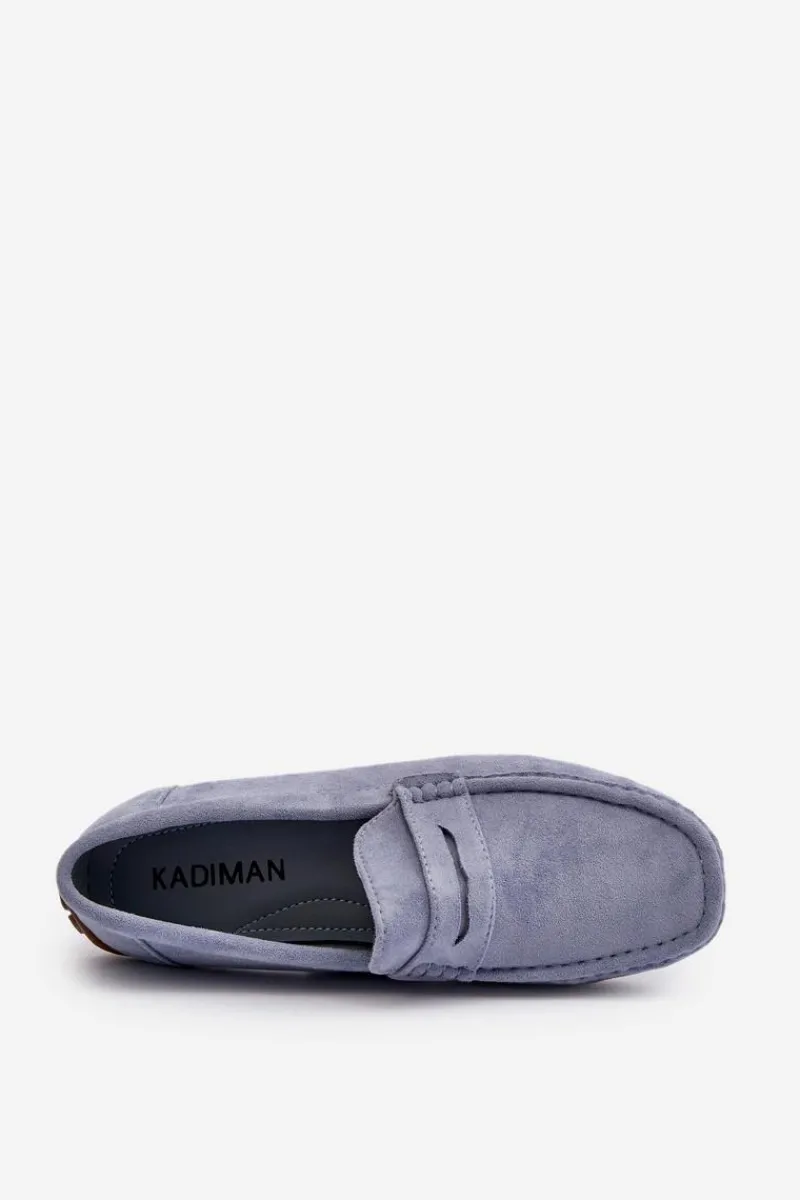 Mokasyny Wsuwane>Boto Męskie Zamszowe Mokasyny Niebieskie Wesley