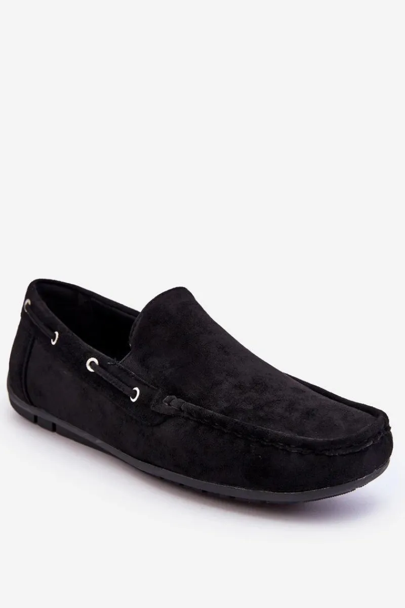Mokasyny Wsuwane>Boto Męskie Zamszowe Wsuwane Mokasyny Czarne Rayan