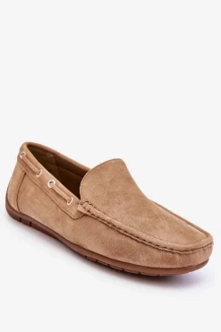 Online Boto Męskie Zamszowe Wsuwane Mokasyny Brązowe Rayan