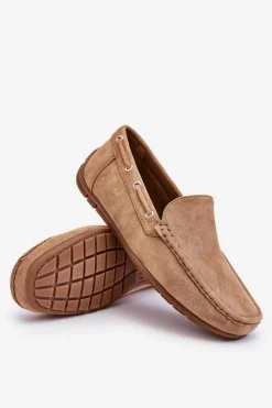 Online Boto Męskie Zamszowe Wsuwane Mokasyny Brązowe Rayan