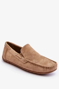 Online Boto Męskie Zamszowe Wsuwane Mokasyny Brązowe Rayan
