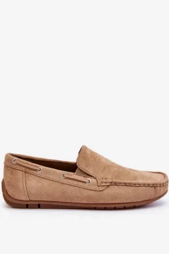 Online Boto Męskie Zamszowe Wsuwane Mokasyny Brązowe Rayan