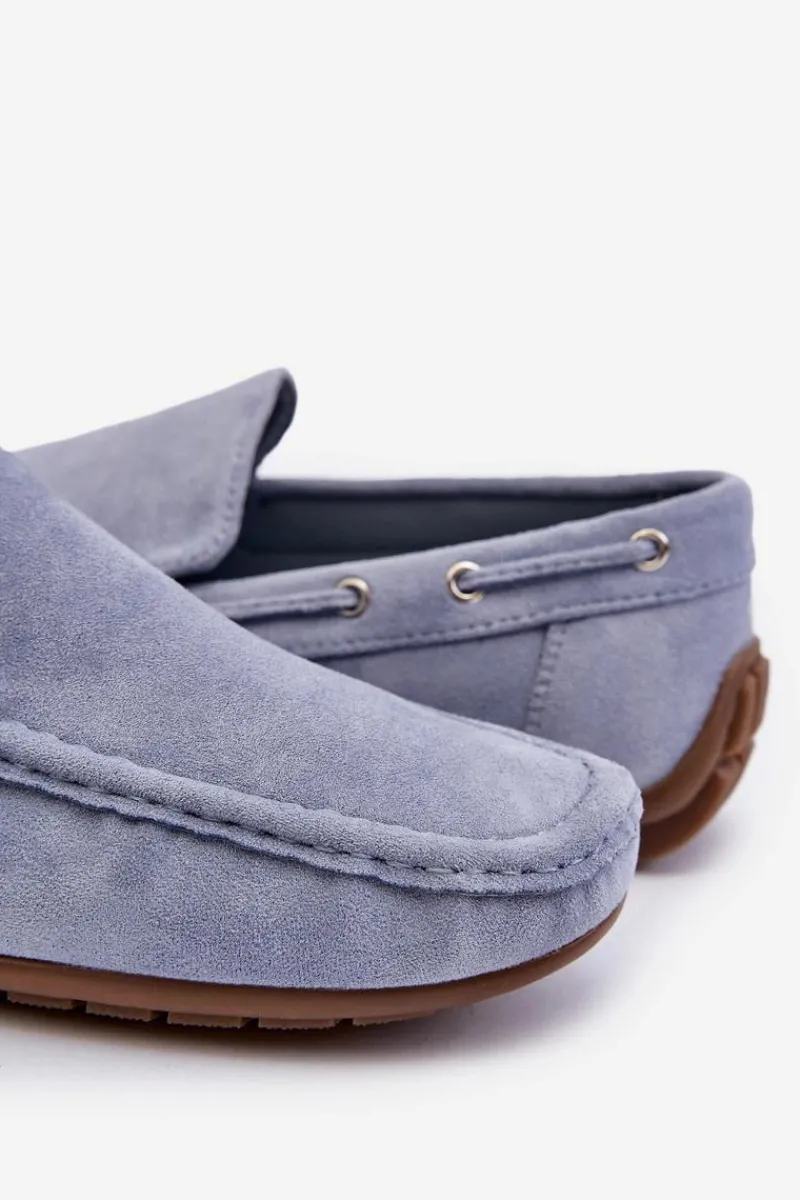Online Męskie Zamszowe Wsuwane Mokasyny Błękitne Rayan Męskie Mokasyny Wsuwane