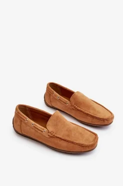 Discount Boto Męskie Zamszowe Wsuwane Mokasyny Camel Rayan