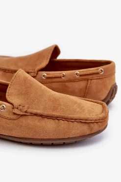 Discount Boto Męskie Zamszowe Wsuwane Mokasyny Camel Rayan