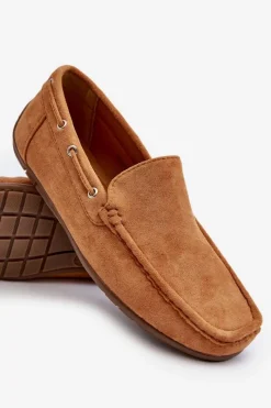 Discount Boto Męskie Zamszowe Wsuwane Mokasyny Camel Rayan