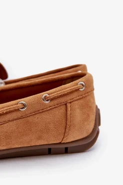 Discount Boto Męskie Zamszowe Wsuwane Mokasyny Camel Rayan