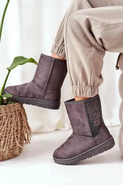 Big Star Shoes Śniegowce Big Star EE274417 Szare