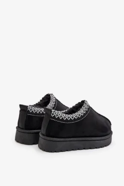 Best Śniegowce Botki Dziecięce Na Platformie Ocieplane Futerkiem Czarne Vilabria Dzieci Dziewczęce|Dziewczęce