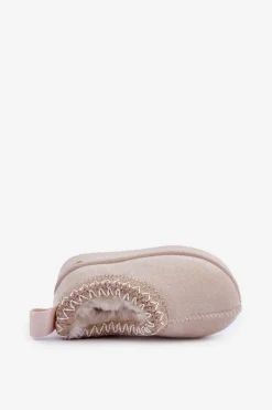 Online Boto Śniegowce Botki Dziecięce Na Platformie Ocieplane Futerkiem Jasnobeżowe Vilabria