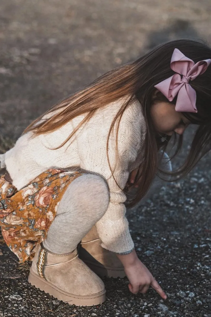 Sale Śniegowce Botki Ocieplane Dziecięce Zielone Leonora Dzieci Dziewczęce|Dziewczęce