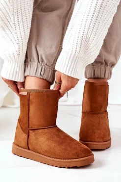 Discount Śniegowce EE2R4028C Brązowe Damskie Śniegowce Damskie