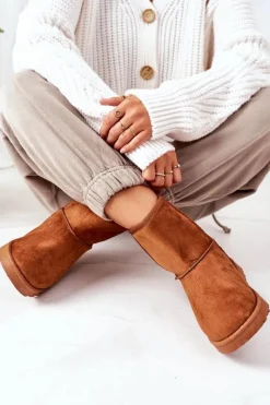 Discount Śniegowce EE2R4028C Brązowe Damskie Śniegowce Damskie