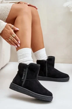 Hot Śniegowce Damskie Big Star OO274A163 Czarne Damskie Śniegowce Damskie