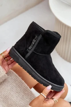 Hot Śniegowce Damskie Big Star OO274A163 Czarne Damskie Śniegowce Damskie