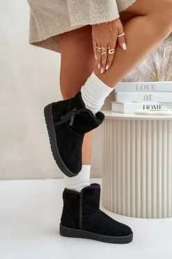 Hot Śniegowce Damskie Big Star OO274A163 Czarne Damskie Śniegowce Damskie