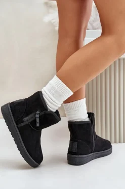 Hot Śniegowce Damskie Big Star OO274A163 Czarne Damskie Śniegowce Damskie