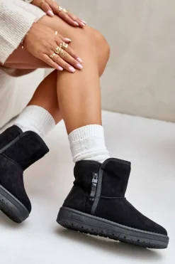 Hot Śniegowce Damskie Big Star OO274A163 Czarne Damskie Śniegowce Damskie