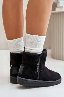 Hot Śniegowce Damskie Big Star OO274A163 Czarne Damskie Śniegowce Damskie