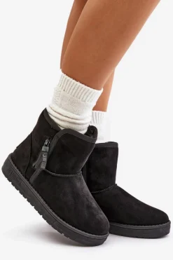 Hot Śniegowce Damskie Big Star OO274A163 Czarne Damskie Śniegowce Damskie