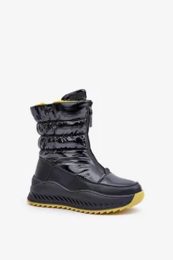 Outlet Śniegowce Damskie Big Star OO274A395 Czarne Damskie Śniegowce Damskie