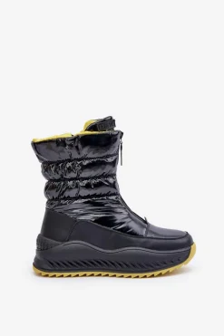 Outlet Śniegowce Damskie Big Star OO274A395 Czarne Damskie Śniegowce Damskie