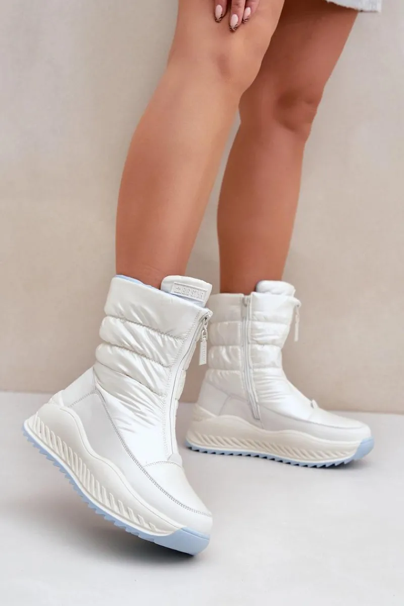 Śniegowce Damskie>Big Star Shoes Śniegowce Damskie Big Star OO274A396 Białe Biały