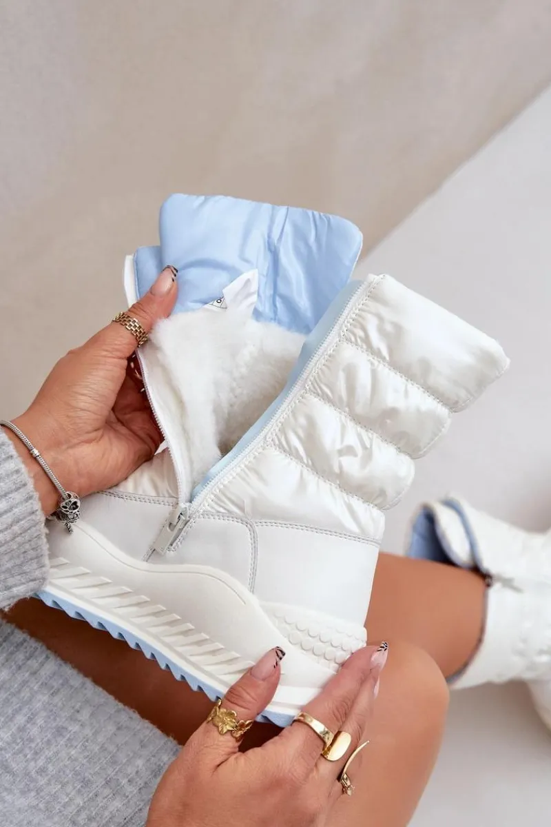 Śniegowce Damskie>Big Star Shoes Śniegowce Damskie Big Star OO274A396 Białe Biały