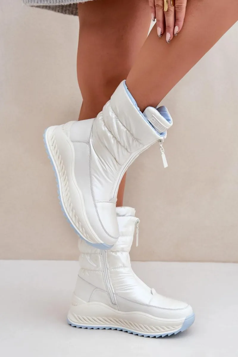 Śniegowce Damskie>Big Star Shoes Śniegowce Damskie Big Star OO274A396 Białe Biały