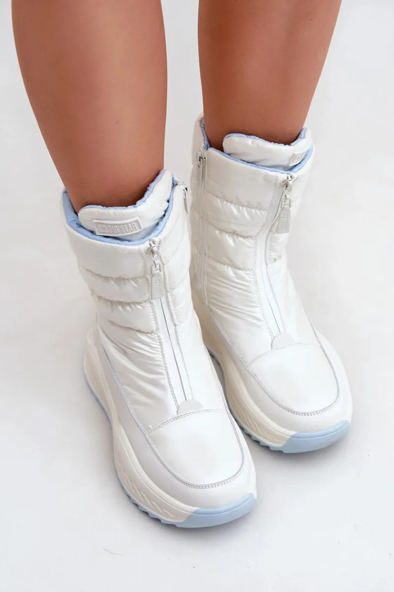 Śniegowce Damskie>Big Star Shoes Śniegowce Damskie Big Star OO274A396 Białe Biały