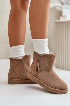 Sale Śniegowce Damskie Big Star OO274A165 Beżowe Damskie Śniegowce Damskie