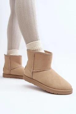 Online Cross Jeans Śniegowce Damskie MM2R4023C Beżowe Beżowy