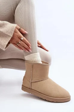 Online Cross Jeans Śniegowce Damskie MM2R4023C Beżowe Beżowy